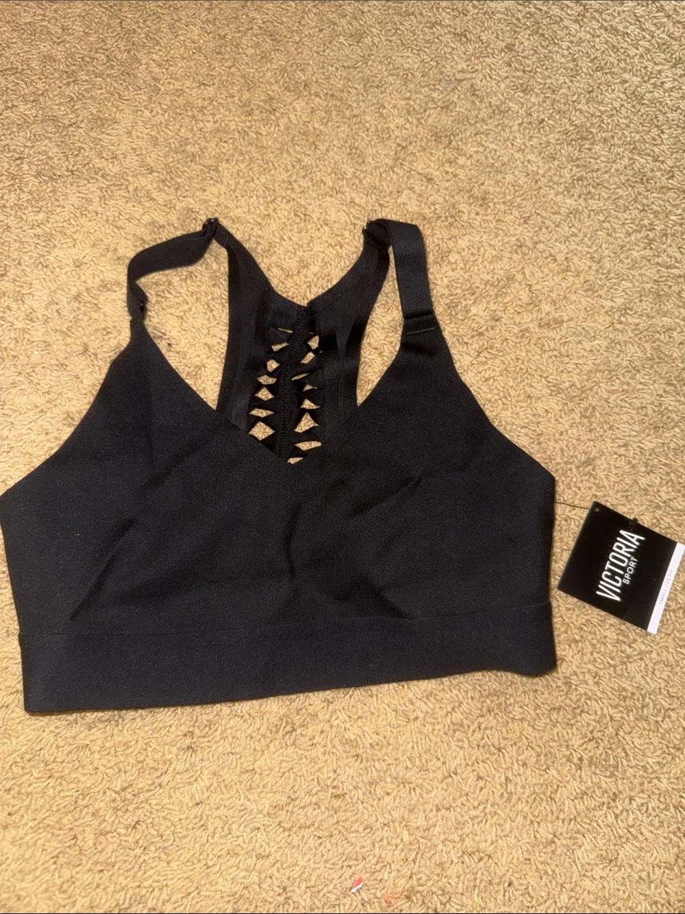 Victoria Sport Black Strappy Sports Bra